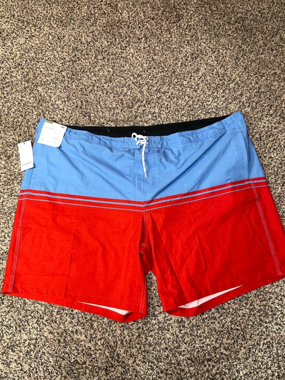 Goodfellow & Co. Blue and Red Men’s Colorblock Board Shorts Size 5XL | NWT